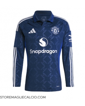 Manchester United Maglia Gara Trasferta Repliche 2024-25 Maniche Lunghe